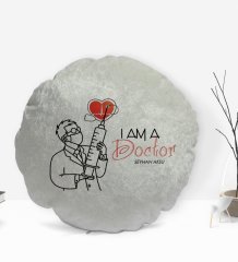 Kişiye Özel İsimli Doctor Tasarımlı Dekoratif Kırlent Yastık-2