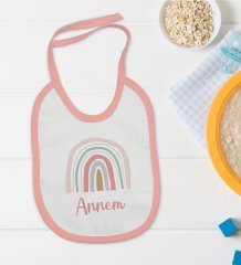 BK Kids Annem Tasarımlı Pembe Bebek Mama Önlüğü