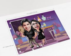 BK Gift Kişiye Özel Sevgililer Karikatürlü 1000 Parça Profesyonel Puzzle-15