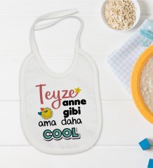 BK Kids Teyze Anne Gibi Tasarımlı Bebek Mama Önlüğü - Model 1