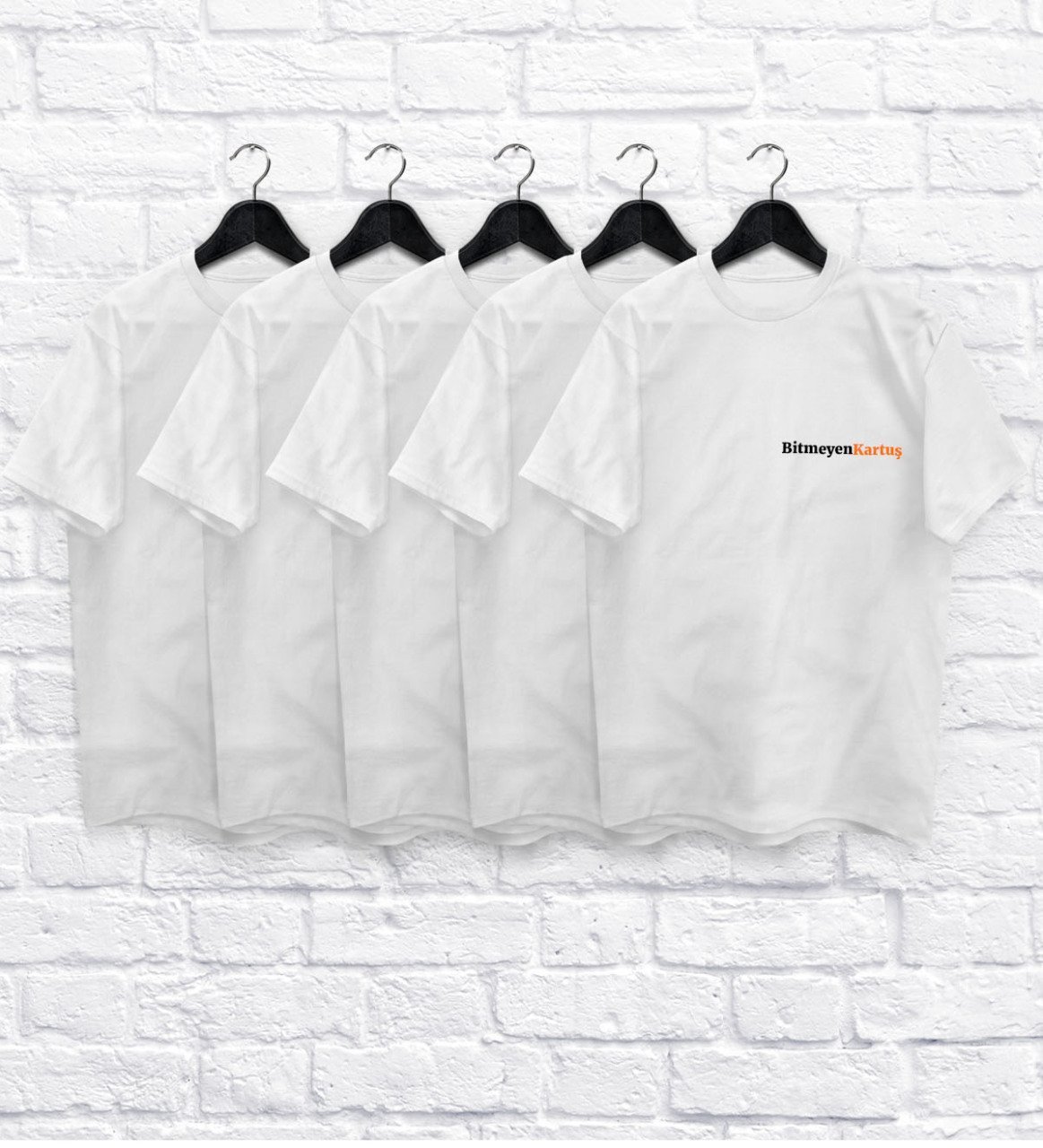 Firmalar İçin 50 Adet Logo Baskılı Beyaz Tişört