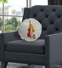 Kişiye Özel İsimli Çellist Tasarımlı Dekoratif Kırlent Yastık-1