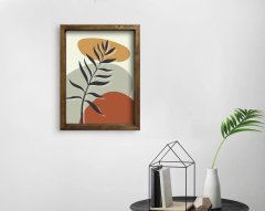 BK Home Doğal Masif Ahşap Çerçeveli Tablo-50