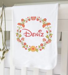 BK Kids Kişiye Özel İsimli 5 Parça Beyaz Bebek Body Zıbın ve Battaniye Hediye Seti, Yeni Doğan Bebek Giyim Hediyesi-8