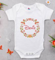 BK Kids Kişiye Özel İsimli 5 Parça Beyaz Bebek Body Zıbın ve Battaniye Hediye Seti, Yeni Doğan Bebek Giyim Hediyesi-8