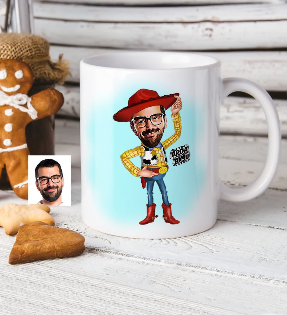 Kişiye Özel Bay Toy Story Karikatür Beyaz Kupa Bardak - 1