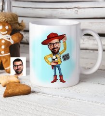Kişiye Özel Bay Toy Story Karikatür Beyaz Kupa Bardak - 1