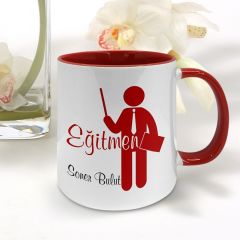 Kişiye Özel Mesleki Eğitmen Kırmızı Kupa Bardak - 001