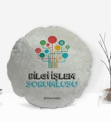Kişiye Özel İsimli Bilgi İşlem Sorumlusu Tasarımlı Dekoratif Kırlent Yastık-1