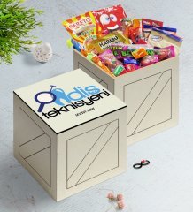 Kişiye Özel Diş Teknisyeni Ahşap Kutuda Nostaljik Lezzetler Hediye Seti-1