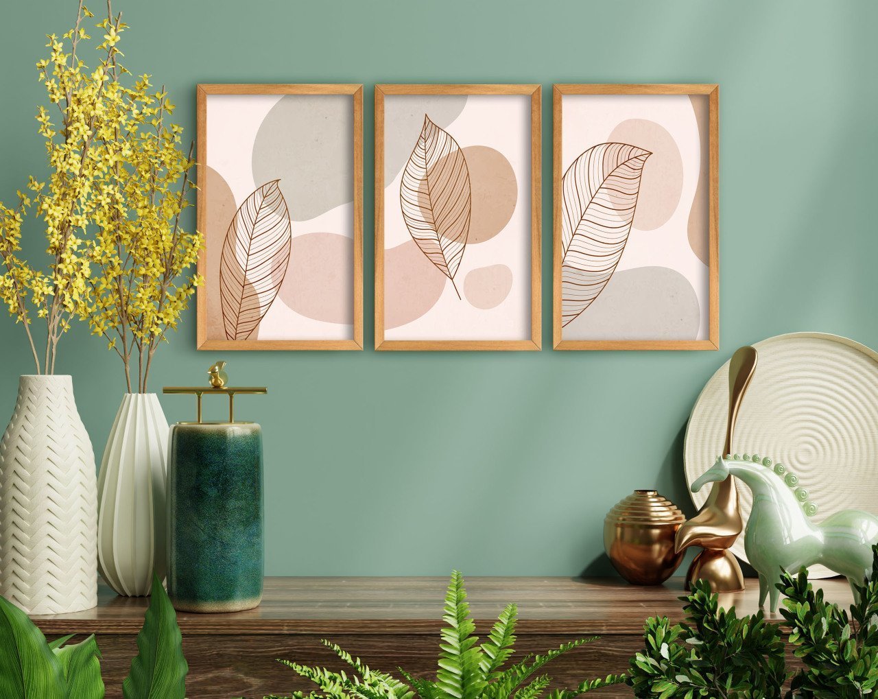 BK Home Dekoratif 3’lü Retro Ahşap Tablo-12
