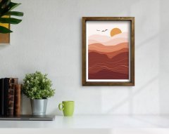 BK Home Doğal Masif Ahşap Çerçeveli Tablo-47