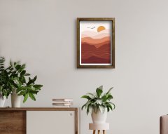BK Home Doğal Masif Ahşap Çerçeveli Tablo-47