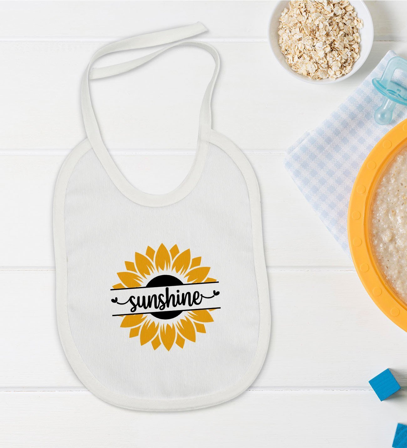 BK Kids Sunshine Tasarımlı Bebek Mama Önlüğü - Model 1