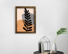 BK Home Doğal Masif Ahşap Çerçeveli Tablo-46