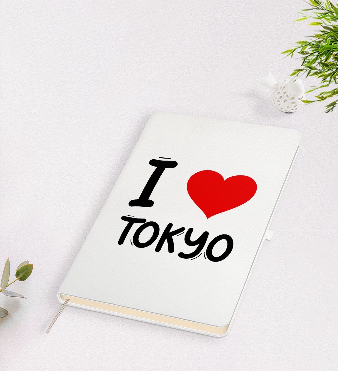 BK Gift I Love Tokyo Tasarımlı Beyaz Defter - Model 1