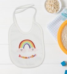 BK Kids Summer Vibes Tasarımlı Bebek Mama Önlüğü - Model 2