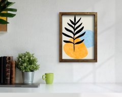 BK Home Doğal Masif Ahşap Çerçeveli Tablo-45