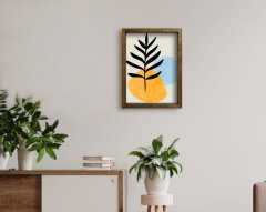 BK Home Doğal Masif Ahşap Çerçeveli Tablo-45