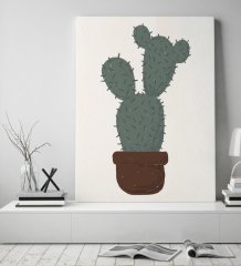 BK Gift Kaktüs Tasarımlı Kanvas Tablo 50x70cm-25