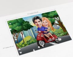 BK Gift Kişiye Özel Sevgililer Karikatürlü 1000 Parça Profesyonel Puzzle-8