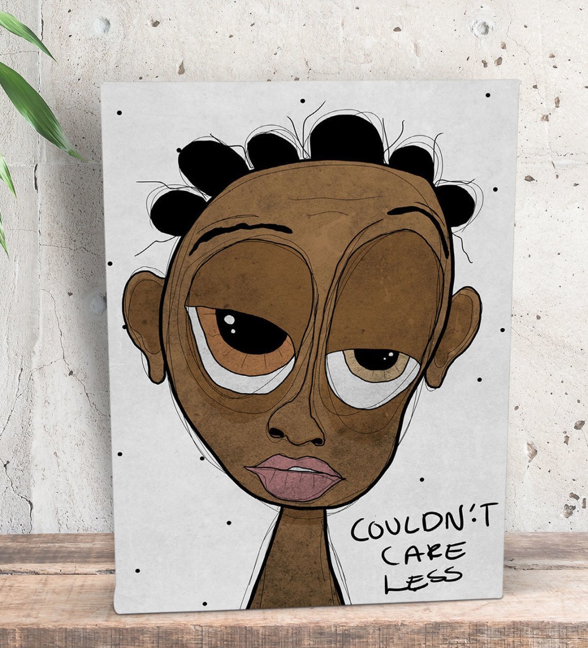BK Gift The Lazy People Collection Careless Dude Tasarımlı Dekoratif Mini Kanvas Tablo 15x20cm-1