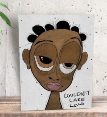 BK Gift The Lazy People Collection Careless Dude Tasarımlı Dekoratif Mini Kanvas Tablo 15x20cm-1
