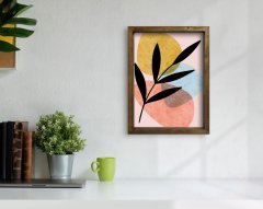 BK Home Doğal Masif Ahşap Çerçeveli Tablo-44