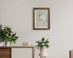 BK Home Doğal Masif Ahşap Çerçeveli Tablo-43
