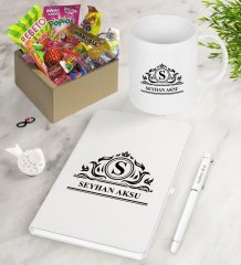 Kişiye Özel İsimli Nostaljik Lezzetler Defter Kalem Kupa Hediye Seti-12