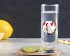 Kişiye Özel Renkli Baskılı İsimli Fotoğraflı Vodka Bardağı-25