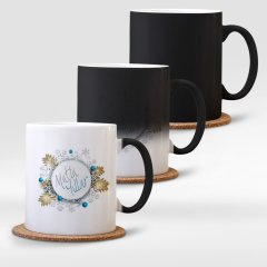 Kişiye Özel Sihirli Kupa Bardak (Yılbaşı Temalı-16)