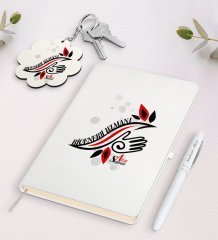 Kişiye Özel Bioenerji Uzmanı Beyaz Defter Kalem ve Anahtarlık Hediye Seti