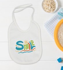 BK Kids Smile Tasarımlı Bebek Mama Önlüğü - Model 1
