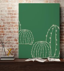 BK Gift Kaktüs Tasarımlı Kanvas Tablo 70x100cm-24