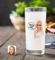 Kişiye Özel Bayan Kolay Yetişmiyor Karikatürlü Rakı Bardağı-4