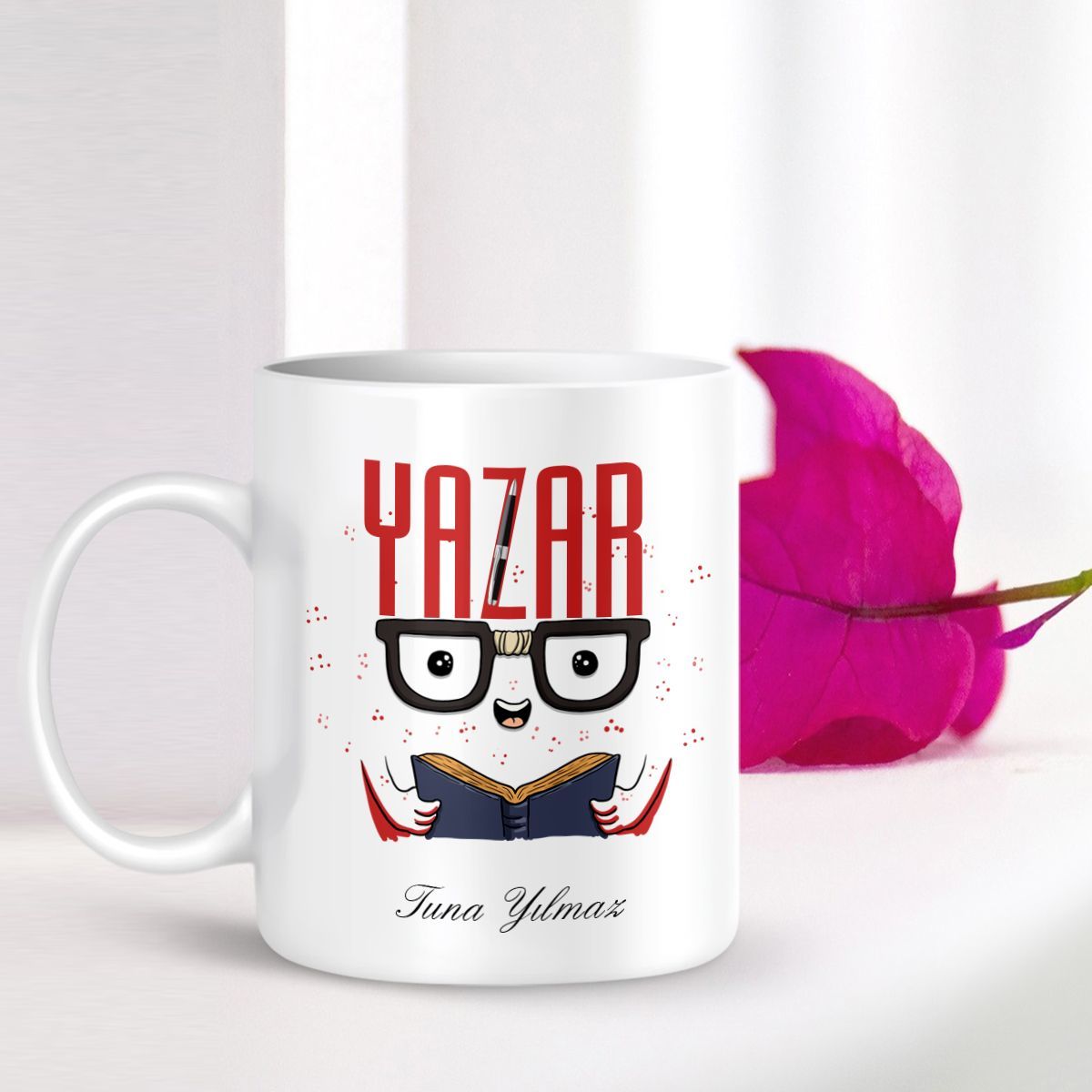 Kişiye Özel Mesleki Yazar Beyaz Kupa Bardak - 001