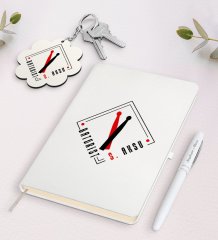 Kişiye Özel Baterist Beyaz Defter Kalem ve Anahtarlık Hediye Seti-1