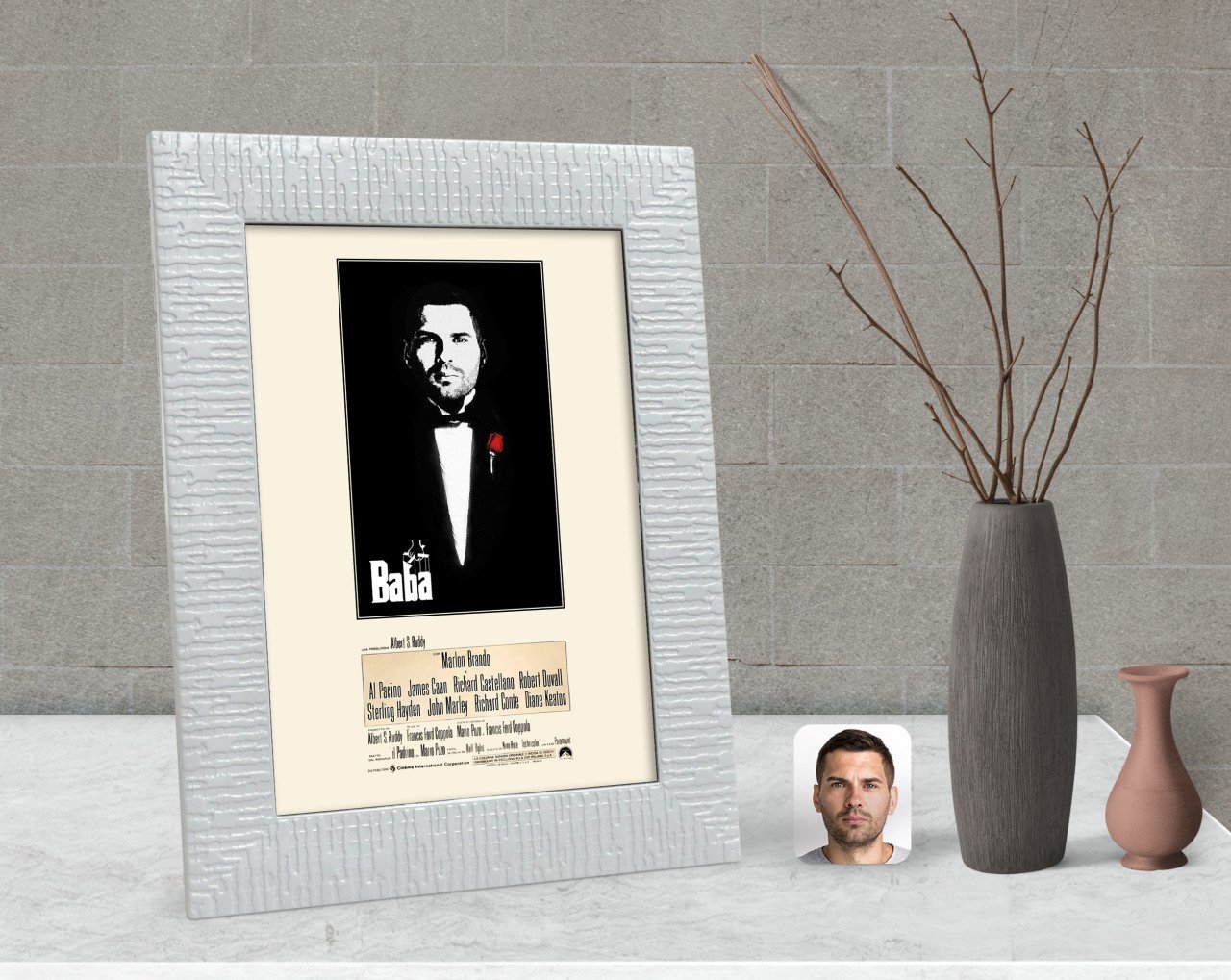 Kişiye Özel Godfather Baba Tasarımlı Dekoratif Çerçeve-11