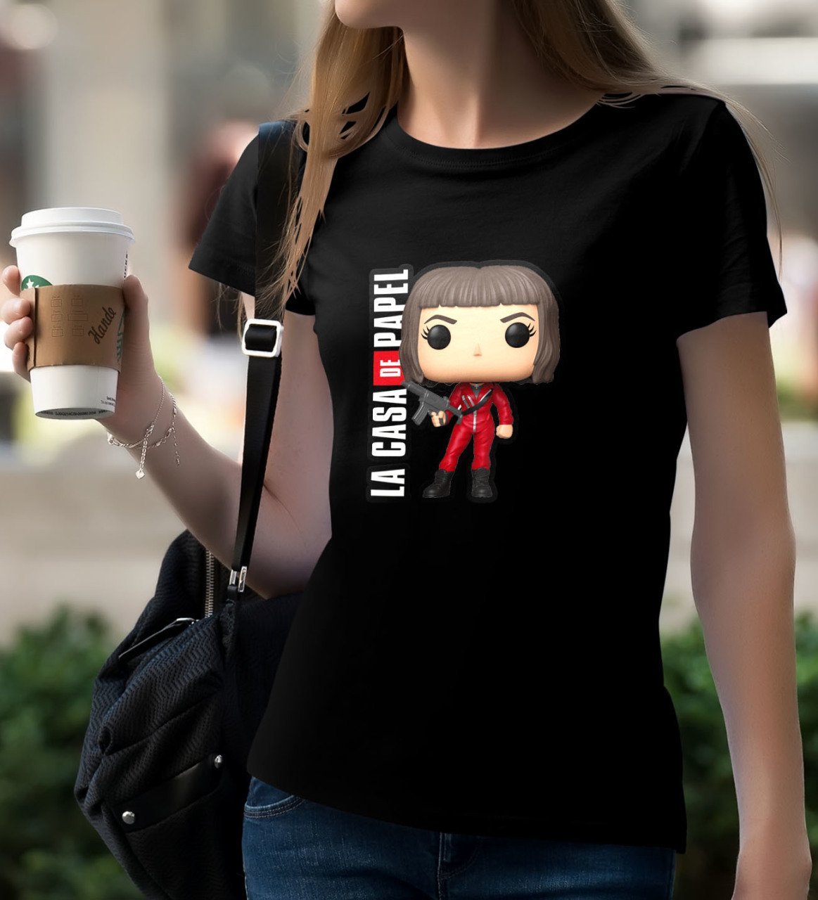 La Casa De Papel Siyah Bayan T-Shirt-29