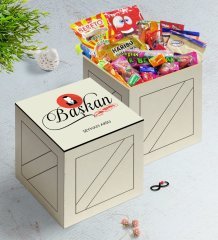 Kişiye Özel Başkan Ahşap Kutuda Nostaljik Lezzetler Hediye Seti-2