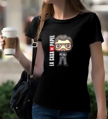 La Casa De Papel Siyah Bayan T-Shirt-28