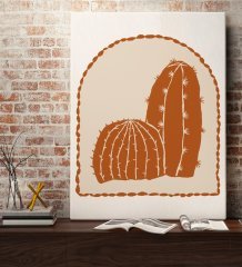 BK Gift Kaktüs Tasarımlı Kanvas Tablo 70x100cm-23