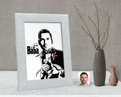 Kişiye Özel Godfather Baba Tasarımlı Dekoratif Çerçeve-7