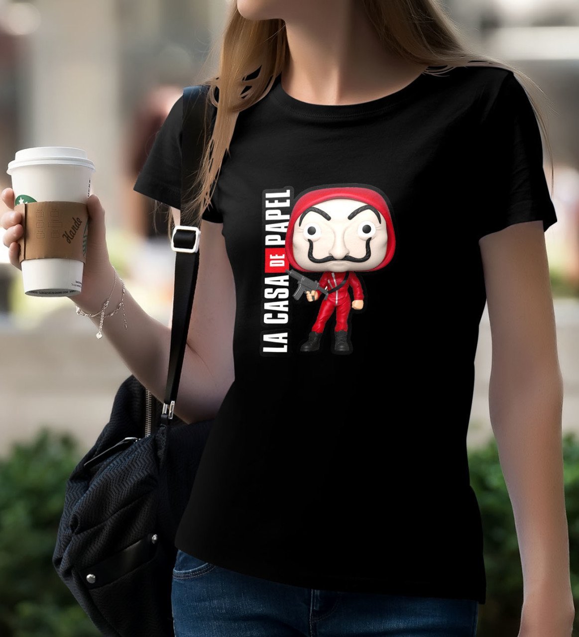 La Casa De Papel Siyah Bayan T-Shirt-27