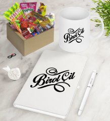 Kişiye Özel İsimli Nostaljik Lezzetler Defter Kalem Kupa Hediye Seti-5