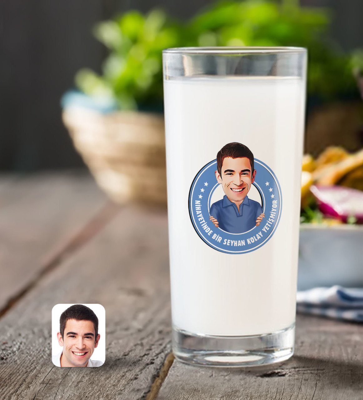 Kişiye Özel Erkek Kolay Yetişmiyor Karikatürlü Rakı Bardağı-3