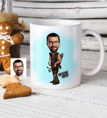 Kişiye Özel Bay Okçu Karikatür Beyaz Kupa Bardak