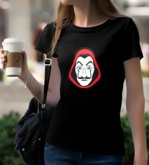 La Casa De Papel Siyah Bayan T-Shirt-26