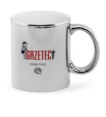 Kişiye Özel Mesleki Gazeteci Krom Kupa Bardak - 1